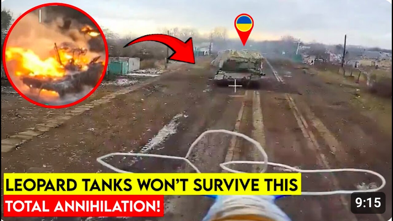 The Graveyard of German’s Leopard Tanks in Ukraine – Shocking Footage Revealed!