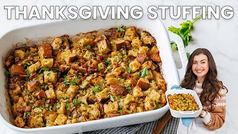 Easy Homemade Stuffing – Crispy, Buttery & Loaded with Flavor!