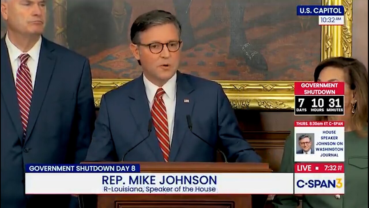 Speaker Johnson GOES OFF On Dems Over Gov't Shutdown