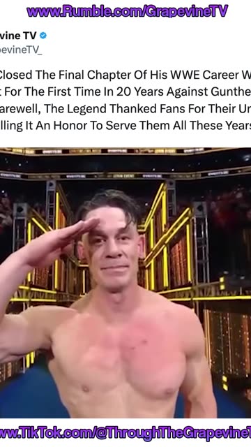 John Cena Ended His WWE Career Tapping Out To Gunther, Thanking Fans In An Emotional Farewell.