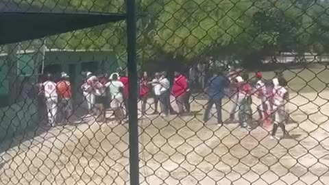 Video: partido de béisbol menor en Cartagena termina en pelea