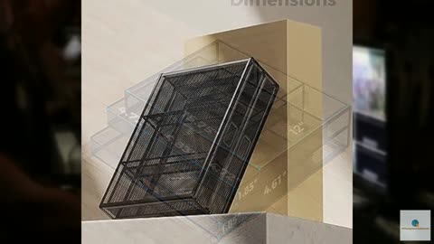 HUANUO 2 Tier Monitor Stand, Metal Monitor Riser with Drawer, Desk Organizer, Mo