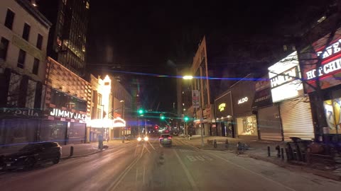 4K New York City NYC Manhattan East 125 Street to West 125 Street End to End Nighttime ASMR
