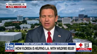 DeSantis BLASTS media for fire coverage: 'They're trying to pin this on Trump'