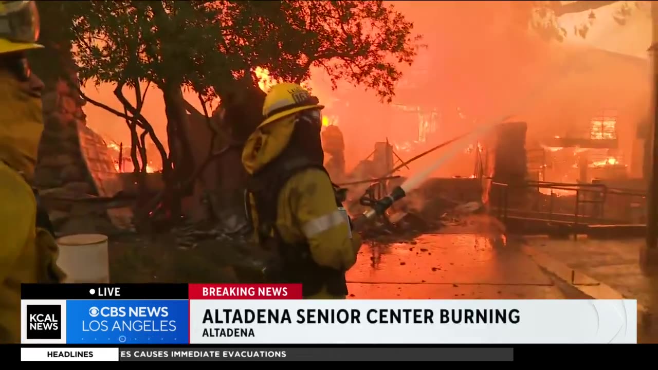 KCLA All the hydrants have run dry, as firefighters rush to stop destructive flames in Altadena