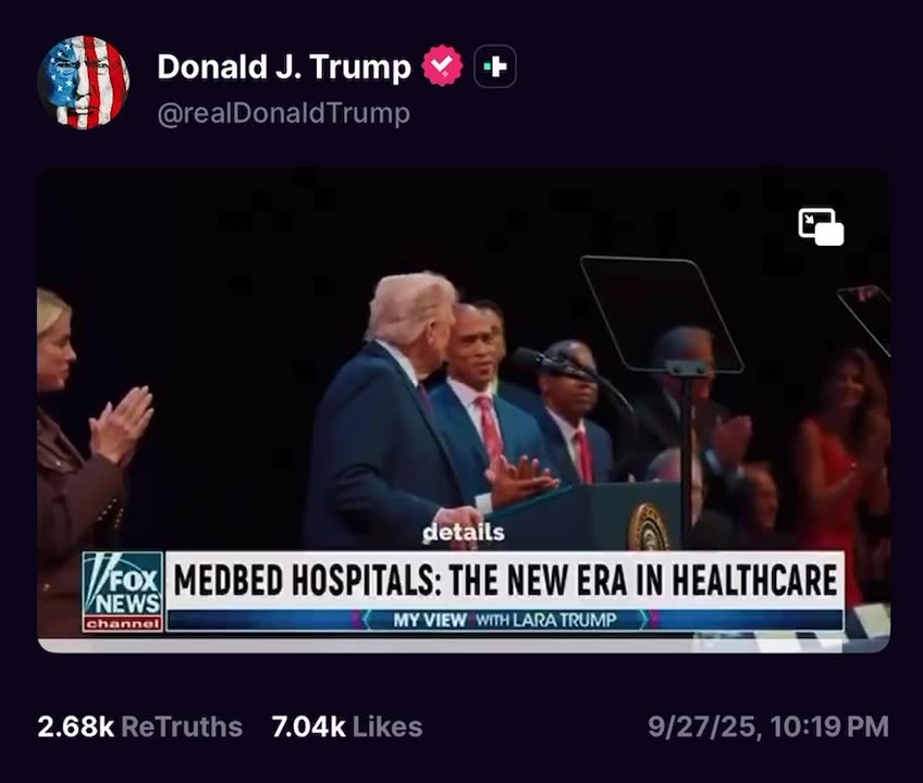 TRUMP ON DA MEDBED TING! 🥳🥰