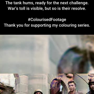 After the Battle US Pershing Crew Cologne 1945 #ColourisedHistory