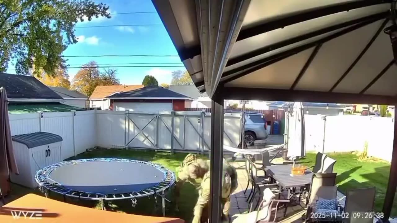 An illegal alien runs into someone's backyard in a suburb of Chicago, but DHS agents find him