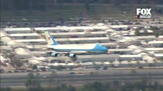 Air Force one flyover Daytona 500 on FOX