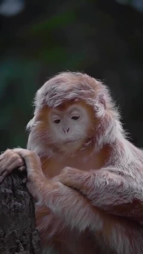 Timeline cleanse. a Javan lutung who lives on Java island and other Indonesian islands