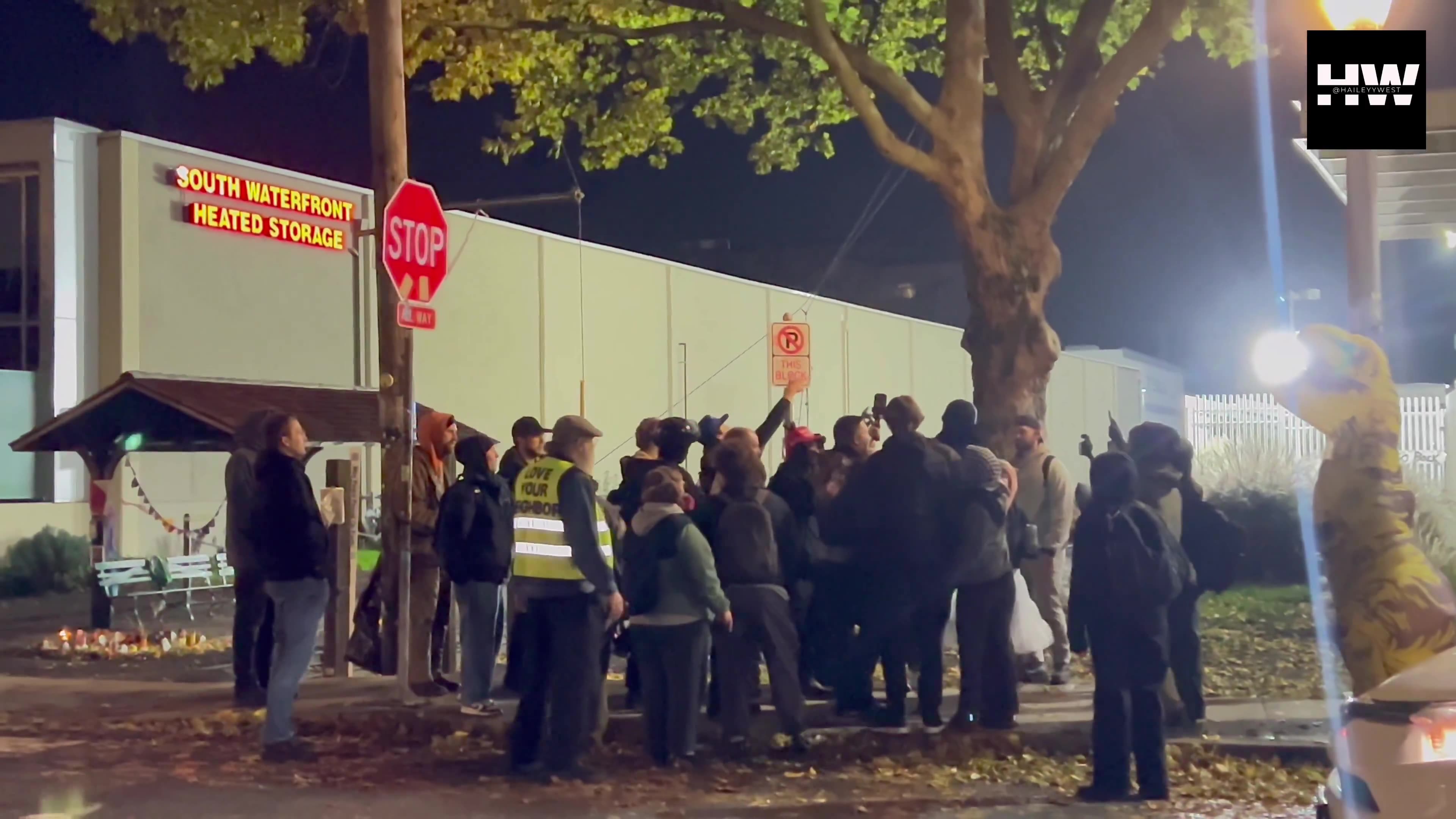Chaos at Portland’s ice facility erupts, as a brawl broke out between protesters and