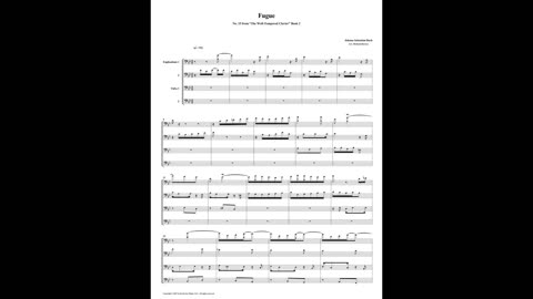 J.S. Bach - Well-Tempered Clavier: Part 2 - Fugue 15 (Euphonium-Tuba Quartet)