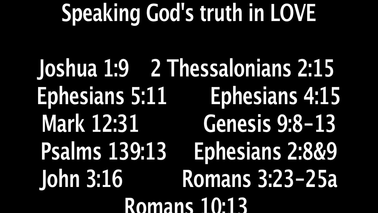 Sunday January 4, 2026. Speaking God's truth in LOVE.