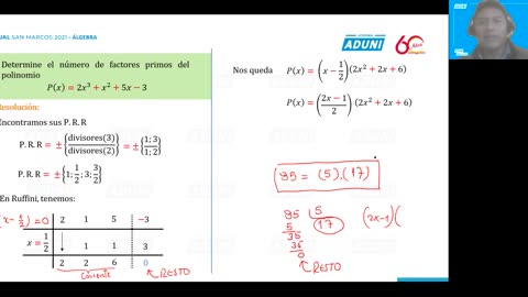 ANUAL ADUNI 2021 | Semana 13 | Álgebra