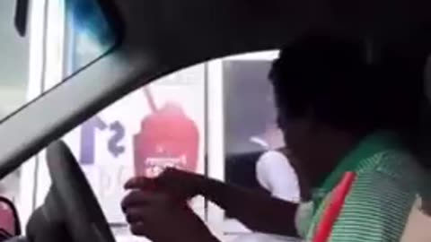 Fast food workers are threatened and called racial slurs by two diverse customers in the drive-thru