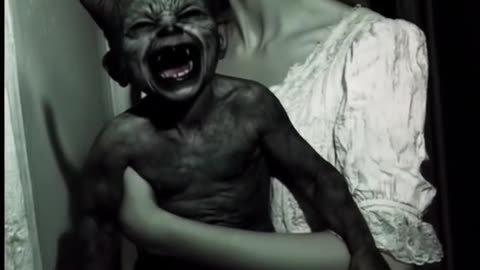 👶😱 Creepy Baby and Mom #aicontent #horrorlife #horrorcollector #aiartist #creepy