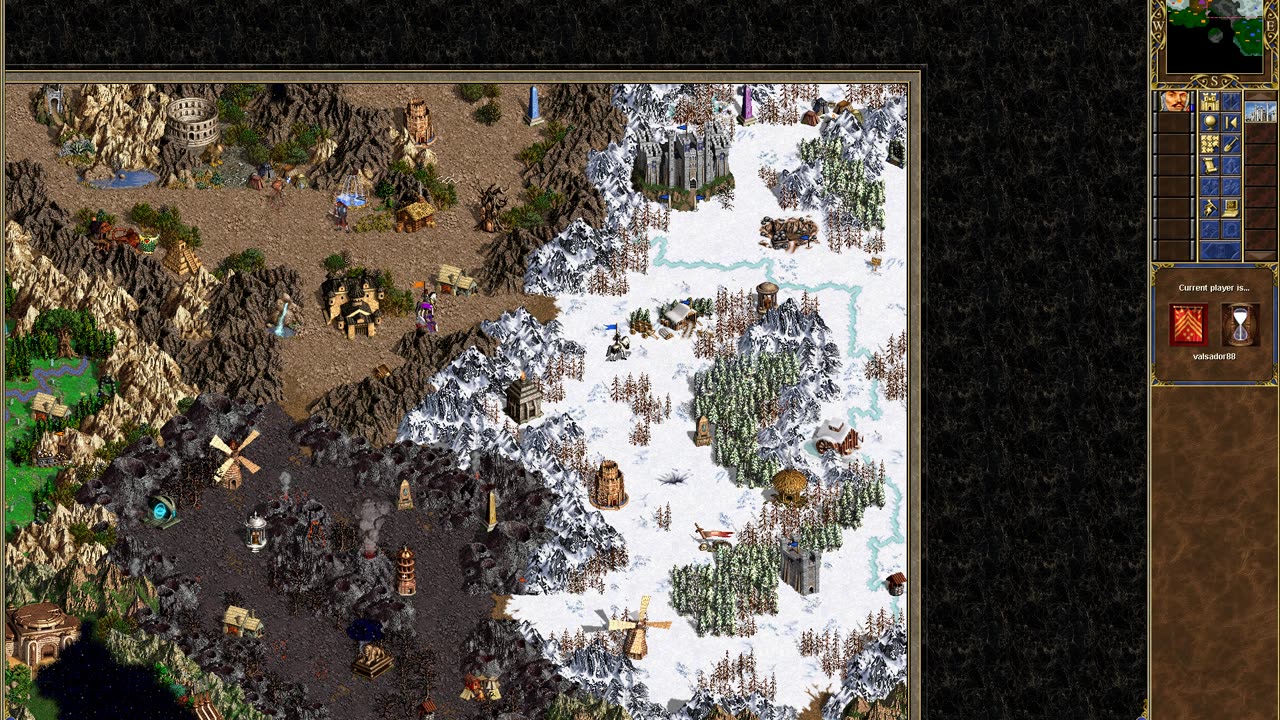Heroes of Might and Magic 3: map "One Bad Day": hard, 2 people VS AI, defeat