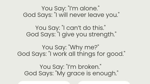 You Say, God Says