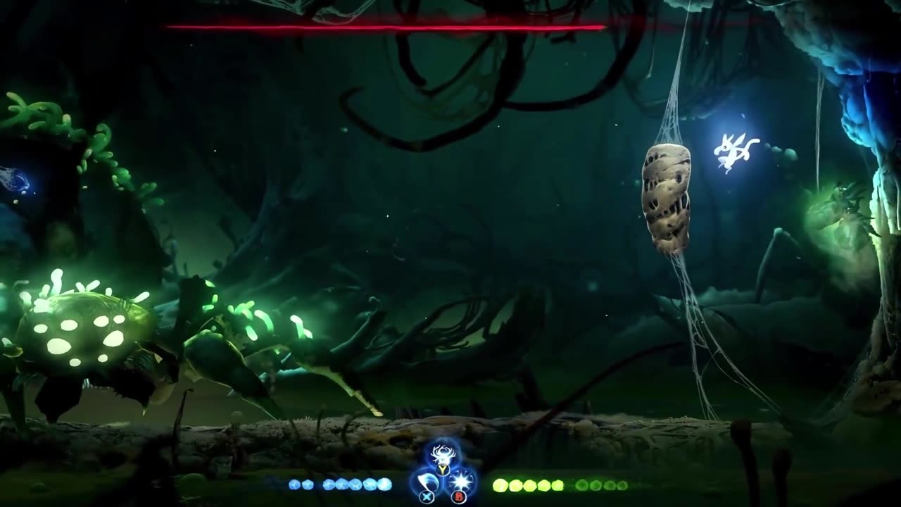 Boss fight with Mora in Mouldwood Depths.