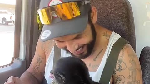 Monkey eating oatmeal 🐵 Sweet moment