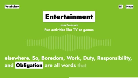 #133 – "Entertainment" | Learn B1 English Noun – Have a good show with friends.