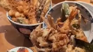 Best Tempura Rice Bowl in Osaka Japan 🍤🍚 | Tempura Makino 🇯🇵