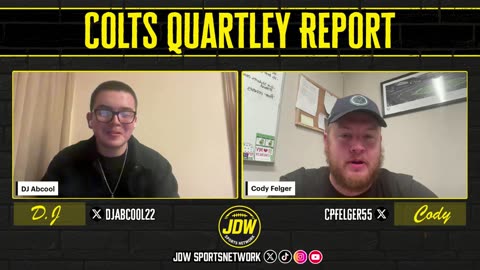 Colts Quarterly Report W/Cody from BRING THE JUICE !