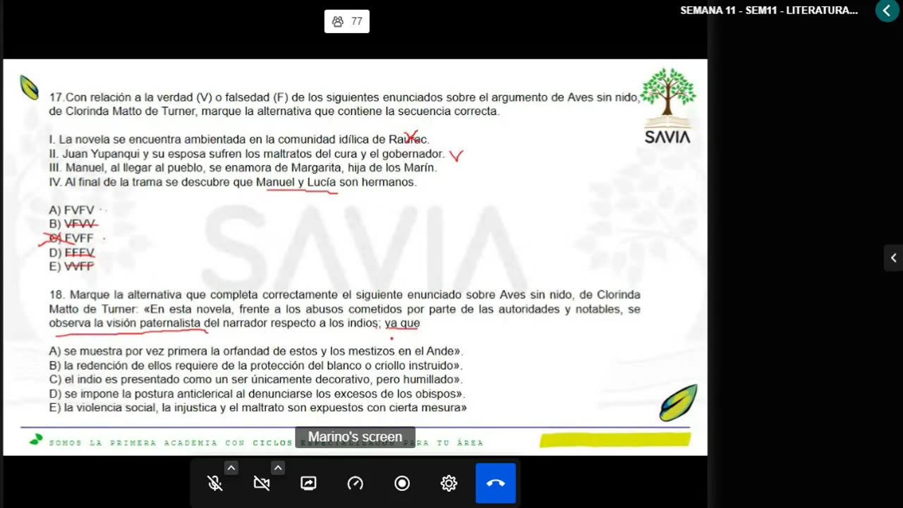 SAVIA SEMIANUAL 2024 | Semana 11 | Literatura