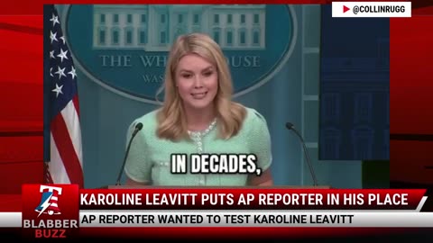 Karoline Leavitt Puts AP Reporter In His Place