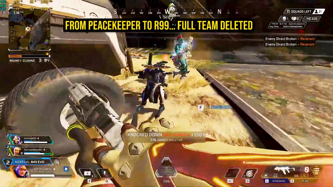 Wattson Squad Wipe on Kings Canyon | Apex Legends