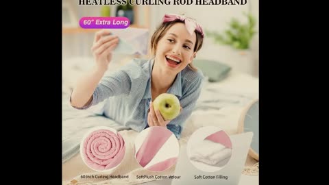 Heatless Curlers Headband for Sleeping – Soft Hair Curling Set for No-Heat Waves