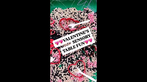 💖VALENTINE’S FUN 💝 ⚪️⚫️WHITE & BLACK BEAN SENSORY TABLE ✨