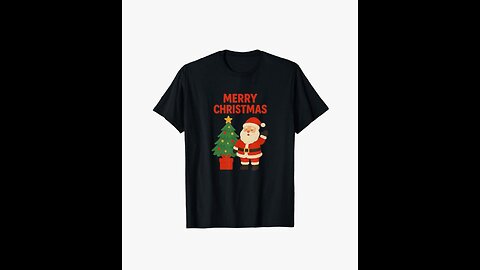 Merry Christmas Santa Claus and Tree Design