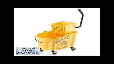 VEVOR Mop Bucket with Wringer 35 Qt. Commercial Mop Bucket with Side Review