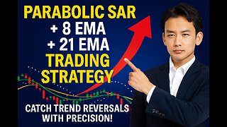 Parabolic SAR + 8 EMA + 21 EMA Trading Strategy | Catch Trend Reversals with Precision!