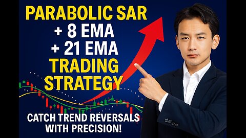 Parabolic SAR + 8 EMA + 21 EMA Trading Strategy | Catch Trend Reversals with Precision!