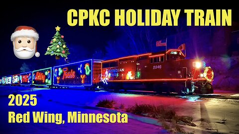 CPKC Holiday Train (feat. False Alarm) in Red Wing, MN (12-12-2025)