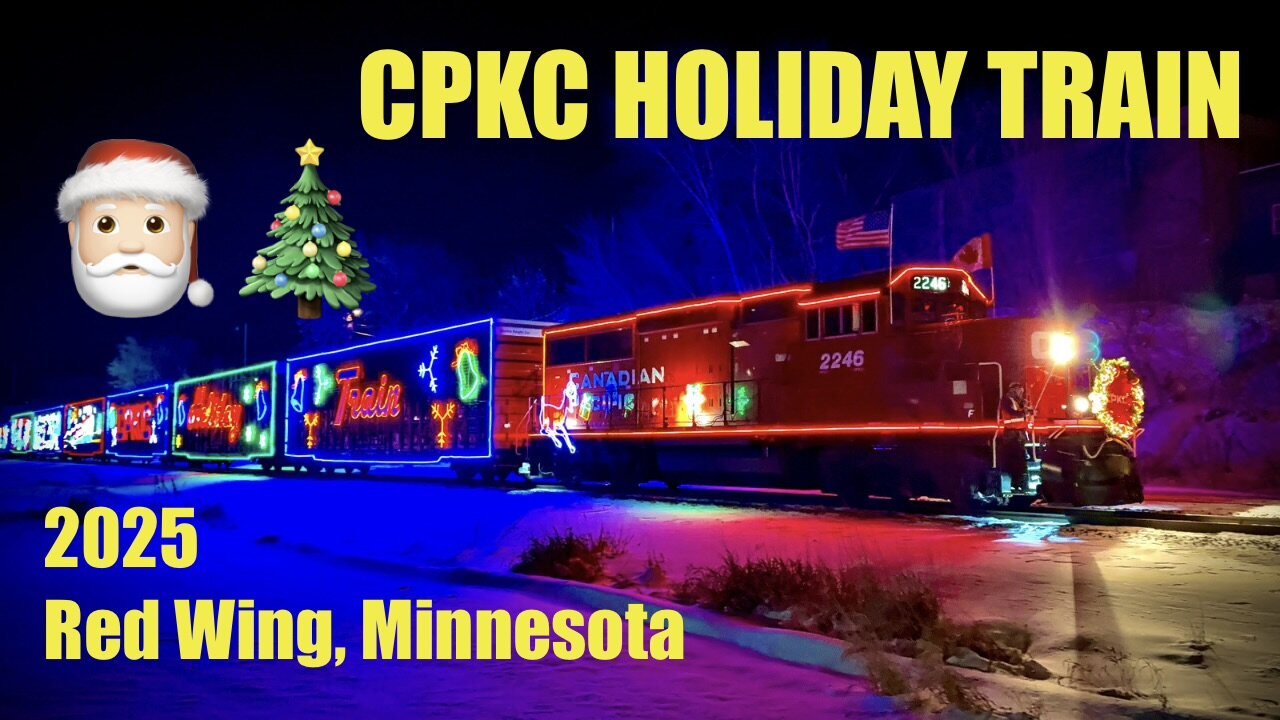 CPKC Holiday Train (feat. False Alarm) in Red Wing, MN (12-12-2025)
