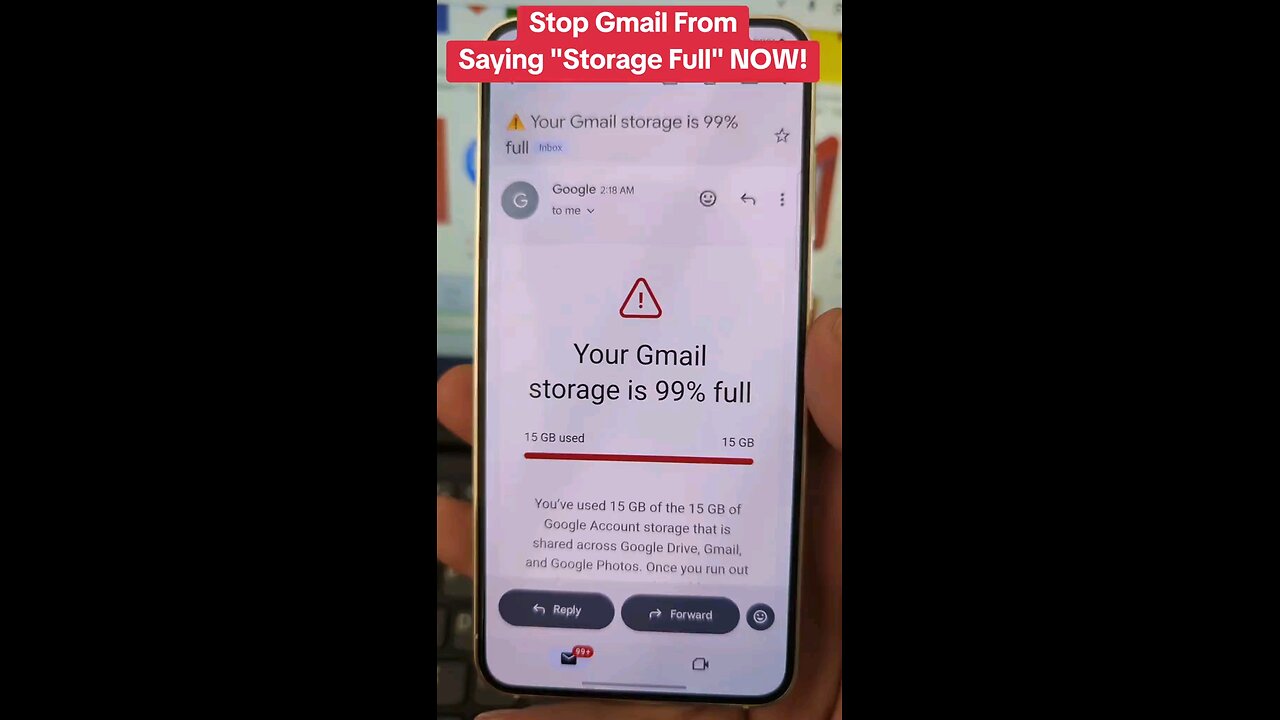 Stop, Gmail Saying Full Storage.