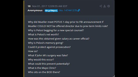 Dan Scavino Jr. 🦅Q18: In the news soon? Pelosi? FBI?