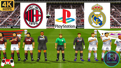 Milan vs Real Madrid - Winning Eleven 2002 | Duckstation PS1 on PC - 2K