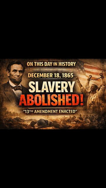 December 18, 1865 – Slavery Abolished by Law