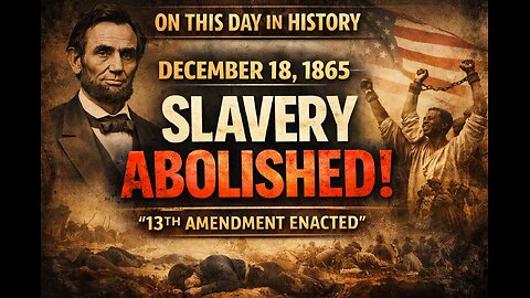 December 18, 1865 – Slavery Abolished by Law
