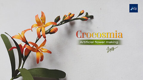 Crocosmia flower making | Crepe paper art | DIY