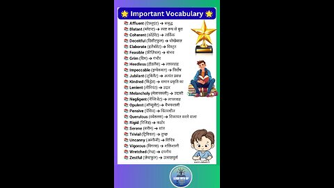 Most important Vocabulary of English with pronounciation and hindi meaning #vocabulary #english