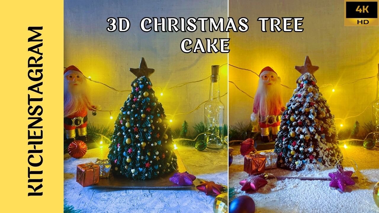 3D Christmas Tree Cake | Kitchenstagram