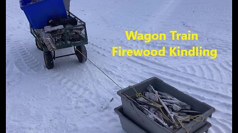 Wagon Train the Firewood Kindling Since it was Too Cold for Equipment Feb 13 2025