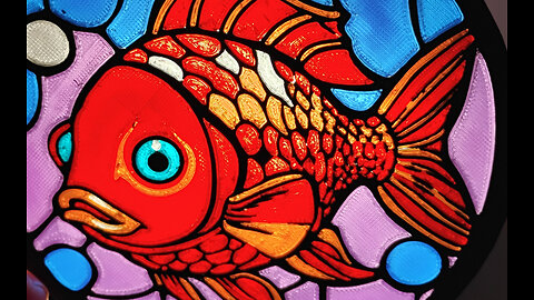 Creating stained glass-like Fish in Blender and 3d Printer