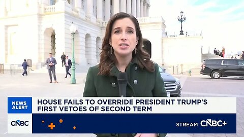 House fails to override President Trump's first vetoes of second term