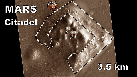 MARS Citadel. 3.5 km Rectangular Structure. ArtAlienTV R